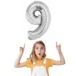 balon foliowy smart cyfra 9 srebrny godan 30 dgt