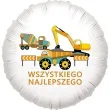 balon foliowy sprzet budowlany wszystkiego najlepszego bialy 18 rnd