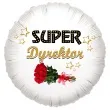 balon foliowy super dyrektor bialy 18 rnd