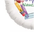 balon foliowy super nauczyciel bialy 18 rnd
