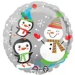 balon foliowy swiety mikolaj pingwiny i balwanki amscan 17 rnd