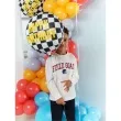 balon foliowy szachownica happy birthday partydeco 18 rnd