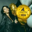 balon foliowy szampanski nowy rok 2024 zloty 18 rnd