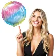 balon foliowy teczowe happy birthday flexmetal 18 rnd