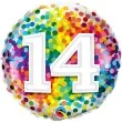 balon foliowy teczowe konfetti 14 qualatex 18 rnd