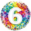 balon foliowy teczowe konfetti 6 qualatex 18 rnd