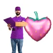 balon foliowy truskawka rozowy partydeco 17 hrt