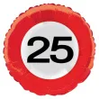 balon foliowy urodziny 25 traffic birthday czerwony folat 18 rnd