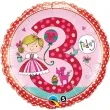 balon foliowy urodziny 3 rozowy qualatex 18 rnd