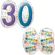 balon foliowy urodziny 30 rainbow birthday amscan 25 shp