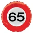 balon foliowy urodziny 65 traffic birthday czerwony folat 18 rnd
