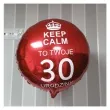 balon foliowy urodziny 70 keep calm czerwony 18 rnd
