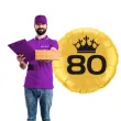balon foliowy urodziny 80 zloty 18 rnd