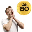 balon foliowy urodziny 80 zloty 18 rnd