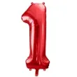 balon foliowy urodziny cyfra 1 czerwony partydeco 34 dgt