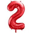 balon foliowy urodziny cyfra 2 czerwony partydeco 34 dgt