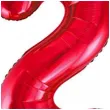 balon foliowy urodziny cyfra 2 czerwony partydeco 34 dgt