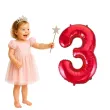 balon foliowy urodziny cyfra 3 czerwony partydeco 34 dgt