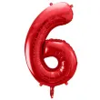 balon foliowy urodziny cyfra 6 czerwony partydeco 34 dgt