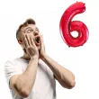 balon foliowy urodziny cyfra 6 czerwony partydeco 34 dgt