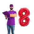 balon foliowy urodziny cyfra 8 czerwony partydeco 34 dgt