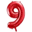 balon foliowy urodziny cyfra 9 czerwony partydeco 34 dgt