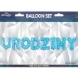 balon foliowy urodziny napis niebieski partypal 16 ltr