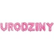 balon foliowy urodziny napis rozowy partypal 16 ltr