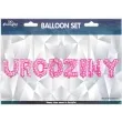balon foliowy urodziny napis rozowy partypal 16 ltr