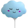 balon foliowy usmiechnieta chmurka niebieski matowy dekoracja do szkoly 14 shp