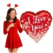 balon foliowy walentynki serce i love you czerwony amscan 18 hrt