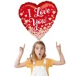 balon foliowy walentynki serce i love you czerwony amscan 18 hrt