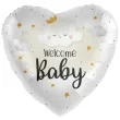 balon foliowy welcome baby chmurki bialy premioloon 18 hrt