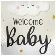 balon foliowy welcome baby chmurki bialy premioloon 18 hrt