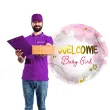 balon foliowy welcome baby girl rozowy folat 18 rnd