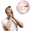 balon foliowy welcome baby girl rozowy folat 18 rnd
