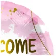 balon foliowy welcome baby girl rozowy folat 18 rnd