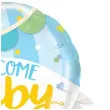 balon foliowy welcome baby latajacy balon niebieski qualatex 42 shp