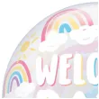 balon foliowy welcome baby tecza qualatex 22 rnd