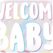 balon foliowy welcome baby tecza qualatex 22 rnd