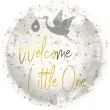 balon foliowy welcome little one bocian bialy folat 18 rnd