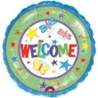 balon foliowy welcome motylki i gwiazdki amscan 17 rnd