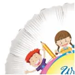 balon foliowy witaj szkolo dzieci bialy 18 rnd