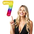 balon foliowy zelek cyfra 7 teczowy partypal 40 dgt