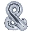 balon foliowy znak and 14 partydeco srebrny