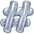 balon foliowy znak hash 14 partydeco holograficzny