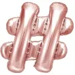 balon foliowy znak hash 14 partydeco rozowo zloty