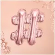 balon foliowy znak hash 14 partydeco rozowo zloty