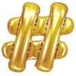 balon foliowy znak hash 14 partydeco zloty