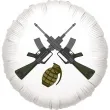 balon foliowy zolnierska bron bialy 18 rnd